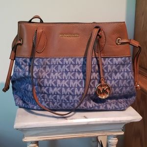 Michael Kors Marina Denim drawstring bag